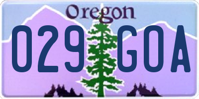 OR license plate 029GOA