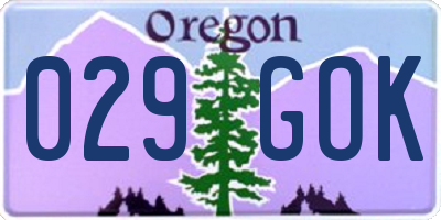 OR license plate 029GOK