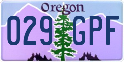OR license plate 029GPF