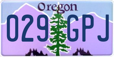 OR license plate 029GPJ