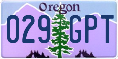 OR license plate 029GPT