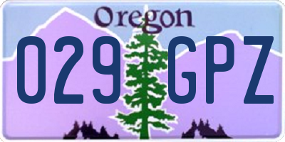 OR license plate 029GPZ