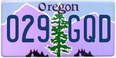 OR license plate 029GQD