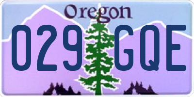 OR license plate 029GQE