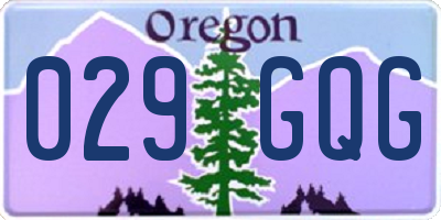 OR license plate 029GQG