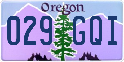 OR license plate 029GQI