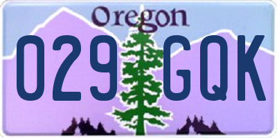 OR license plate 029GQK