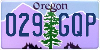 OR license plate 029GQP