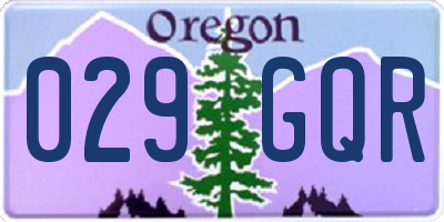 OR license plate 029GQR