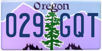 OR license plate 029GQT