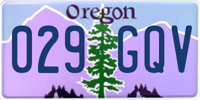 OR license plate 029GQV