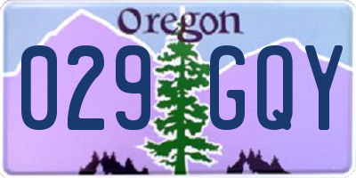 OR license plate 029GQY