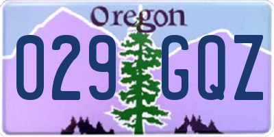 OR license plate 029GQZ