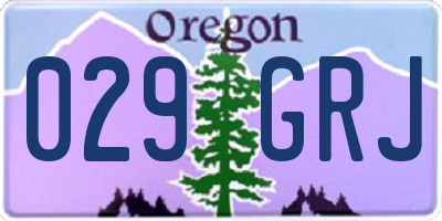 OR license plate 029GRJ
