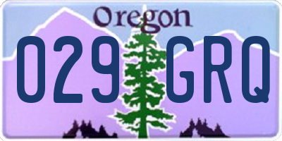 OR license plate 029GRQ