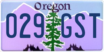 OR license plate 029GST