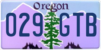 OR license plate 029GTB