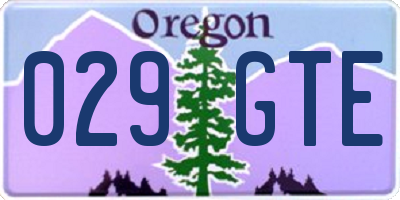 OR license plate 029GTE