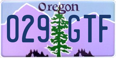 OR license plate 029GTF