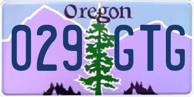 OR license plate 029GTG