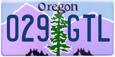 OR license plate 029GTL