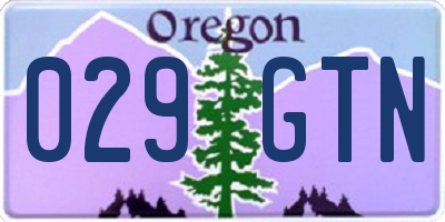 OR license plate 029GTN