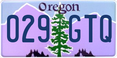 OR license plate 029GTQ