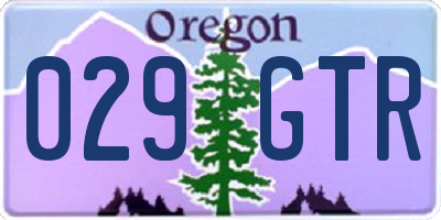 OR license plate 029GTR