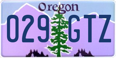 OR license plate 029GTZ