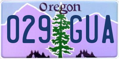 OR license plate 029GUA