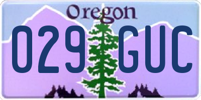 OR license plate 029GUC