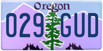 OR license plate 029GUD