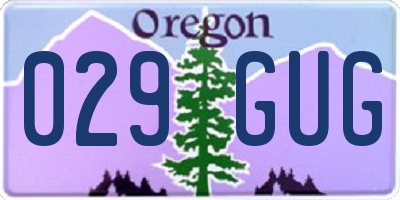 OR license plate 029GUG