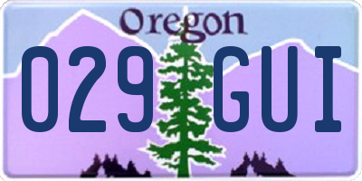 OR license plate 029GUI