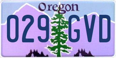 OR license plate 029GVD