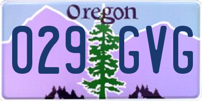 OR license plate 029GVG