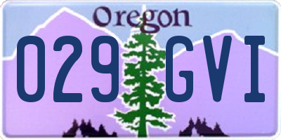 OR license plate 029GVI