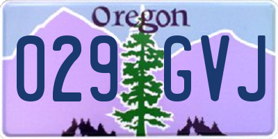 OR license plate 029GVJ