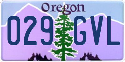OR license plate 029GVL