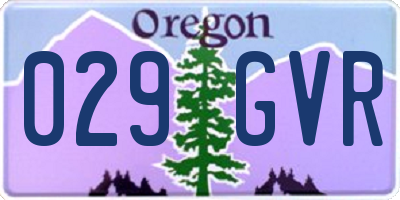 OR license plate 029GVR