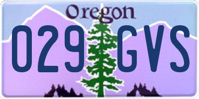 OR license plate 029GVS