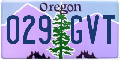 OR license plate 029GVT