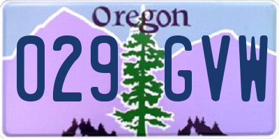 OR license plate 029GVW