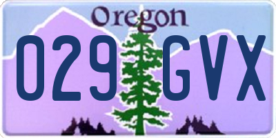 OR license plate 029GVX