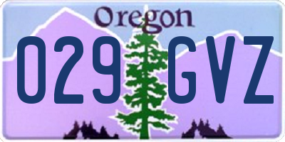 OR license plate 029GVZ