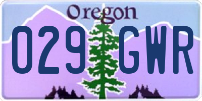 OR license plate 029GWR