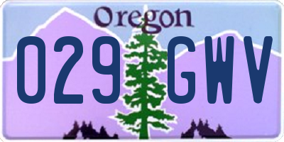 OR license plate 029GWV