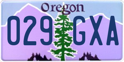 OR license plate 029GXA