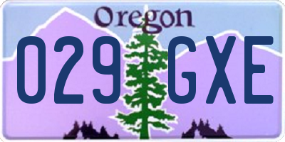 OR license plate 029GXE