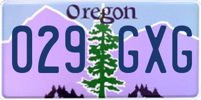 OR license plate 029GXG